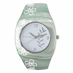 Charles Delon Casual Style Silver/Flowers Watch